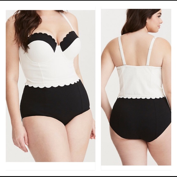 torrid Other - NWT Torrid Textured Mid-kini Swim Tank Top